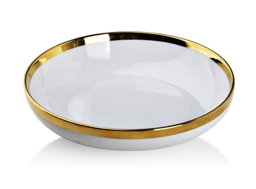 BIAŁA MISKA PORCELANOWA NA SAŁATKĘ OWOCE GLAMOUR