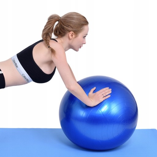 PIŁKA GIMNASTYCZNA Z POMPKĄ FITNESS JOGA REHABILITACYJNA ANTI-BURST 65 CM