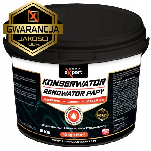 KONSERWATOR DO DACHÓW RENOWATOR PAPY PAPA W PŁYNIE 10KG masa bitumiczna