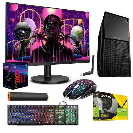 GAMINGOWY ZESTAW CORE i7 32GB 960SSD WINDOWS 10 KOMPUTER DO GIER PC GEFORCE