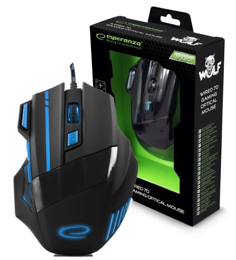 MYSZ MYSZKA DLA GRACZY 7D LED USB DOUBLE CLICK