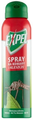 EXPEL środek spray na KOMARY KLESZCZE MESZKI 90ml