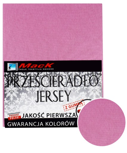 PRZEŚCIERADŁO JERSEY Z GUMKĄ 140X200 pudrowy róż