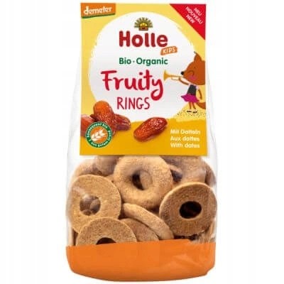 Holle Bio owocowe krążki orkiszowo owsiane z daktylem 125 g