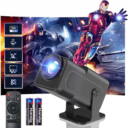 PROJEKTOR 4K ANDROID 11 NATYWNY 1080P 390ANSI HY320 WIFI6 BT5.0 +SMART TV