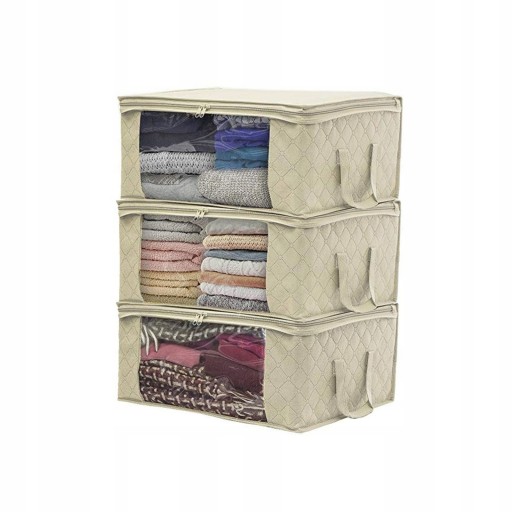 3szt Torba do przechowywania ubrań 49×36×21cm