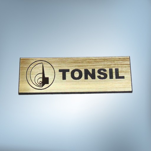 >>> Unitra TONSIL 41x13mm złoty Emblemat Naklejka Logo Znaczek jbl Symbol