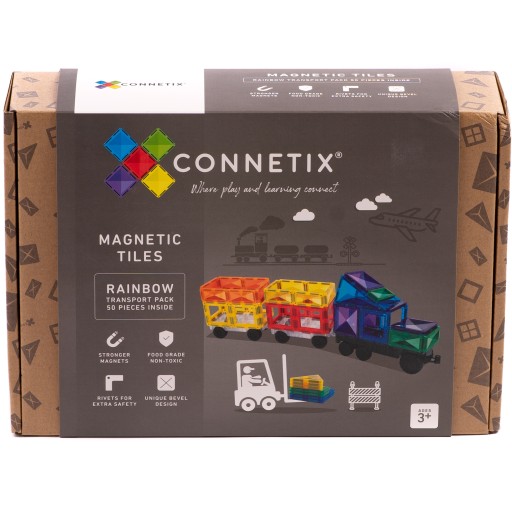 Connetix: klocki magnetyczne Transport Pack 50 el