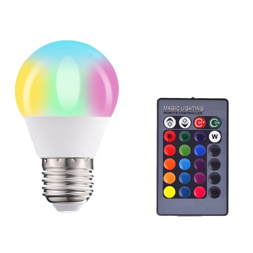 Zmiana koloru Żarówki E27 RGB Dekoracja