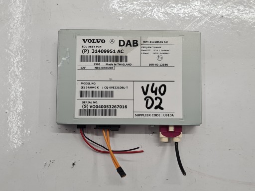 VOLVO V40 II WZMACNIACZ 31409951