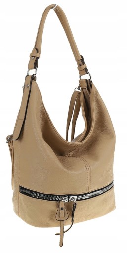 The Grace bags Torebka damska skóra ekologiczna LH2427 Khaki