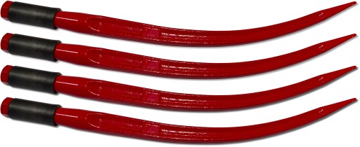 4x ZĄB ŁADOWACZA WYGIĘTY 680mm CHWYTAKA + TULEJKA