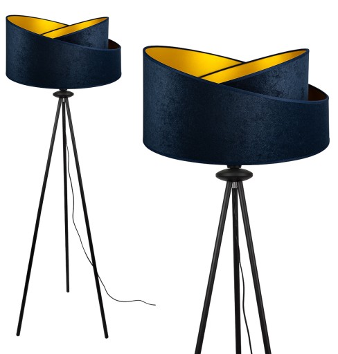 LAMPA STOJĄCA PODŁOGOWA TRÓJNÓG ABAŻUR 45CM LED