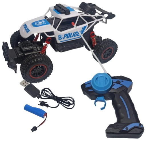 MONSTER TRUCK samochód POLICYJNY zdalnie sterowany AUTKO na pilot RC POLICE