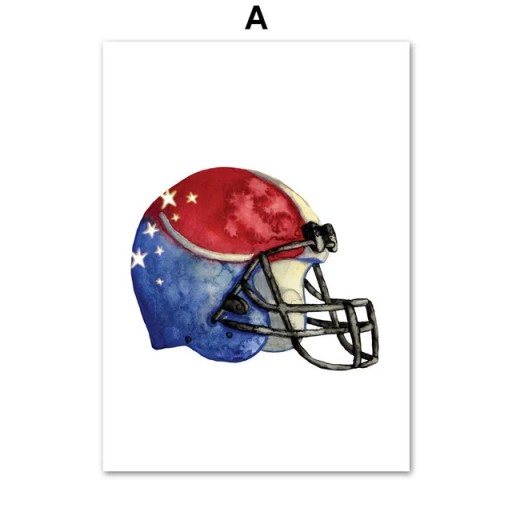 Canvas Painting Basketball Baseball Glove Football Wall Art Posters and Pri