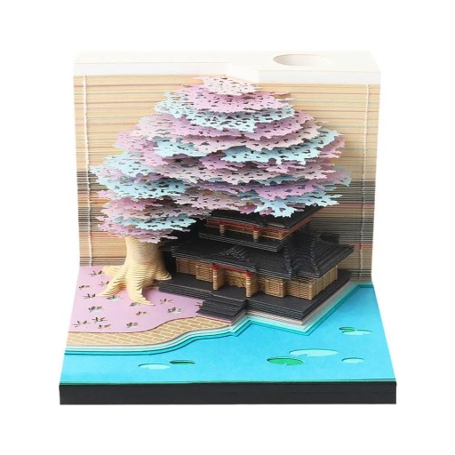 2024 Calendar Memo Pad 3D Paper Art Earth Decoration Creative Desk