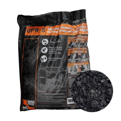 Asfalt na zimno drogowy w worku 25 kg mieszanka mineralno-asfaltowa