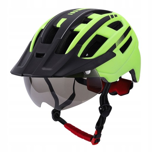 KASK ROWEROWY REGULOWANY OŚWIETLENIE LED L 58-61cm