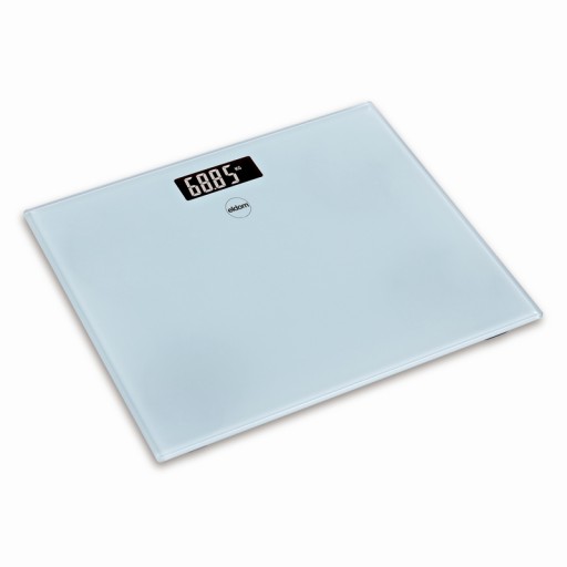 Waga elektroniczna łazienkowa ELDOM Cyfrowa LCD szklana 150 kg biała