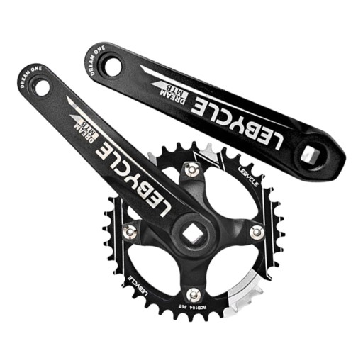 Rower górski Kwadratowa okrągła tarcza i korba CNC Czarny mechanizm korbowy 36T