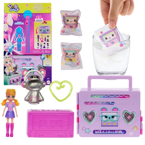 POLLY POCKET IMPREZOWA MODA ZESTAW Z LALKĄ NIESPODZIANKA + AKCESORIA 4+
