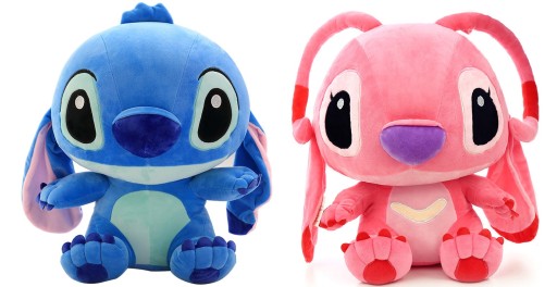 Zestaw 2x Stitch I Angel Przytulanka Pluszak 45cm Lilo I Stitch Na Prezent