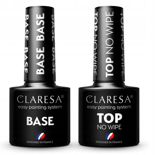 2x CLARESA BAZA pod lakier HYBRYDOWY + TOP NO WIPE