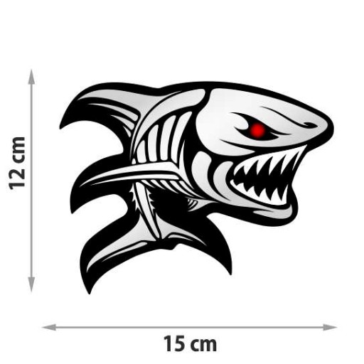 NAKLEJKA MAŁA RYBA NA ŁÓDKĘ ŁÓDŹ AUTO 15 cm