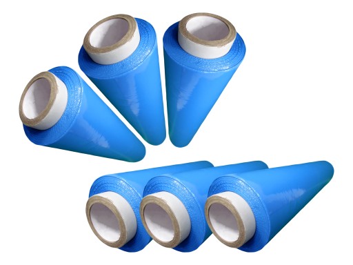 FOLIA STRETCH NIEBIESKA STRECZ NIEBIESKI 3 KG STRECH 6 SZTUK