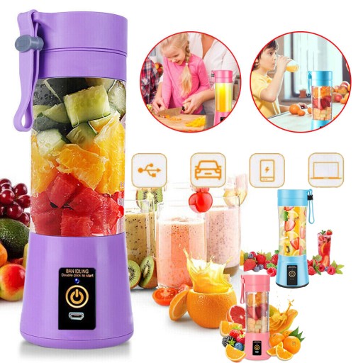 PRZENOŚNY BLENDER 380 ML, ELEKTRYCZNA SOKOWIRÓWKA, SOKOWIRÓWKA KUBEK SOK