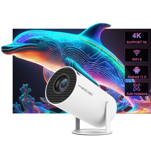 PROJEKTOR RZUTNIK 4K, Smart Video WI FI ANDROID 8000 LM