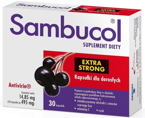 SAMBUCOL EXTRA Strong 30 kapsułek przeciw GRYPIE