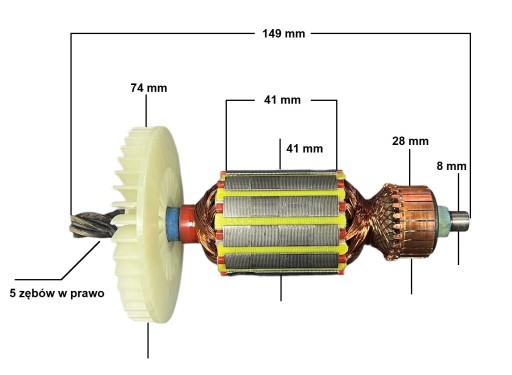 Wirnik Młot 5 zębów (JK301a)