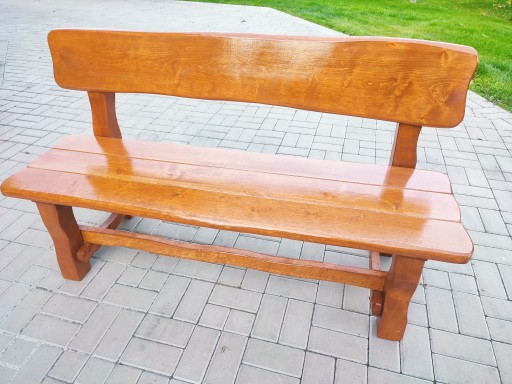 Ławka ława ogrodowa biesiadna z litego drewna220cm