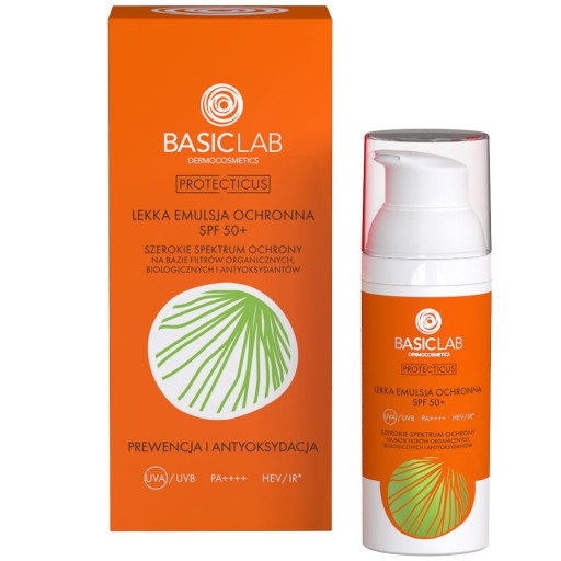 BASICLAB Lekka emulsja ochro do twarzy SPF50+50 ml