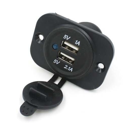 GNIAZDO ŁADOWANIA Z 2 PORTAMI USB DO ŁODZI/JACHTU