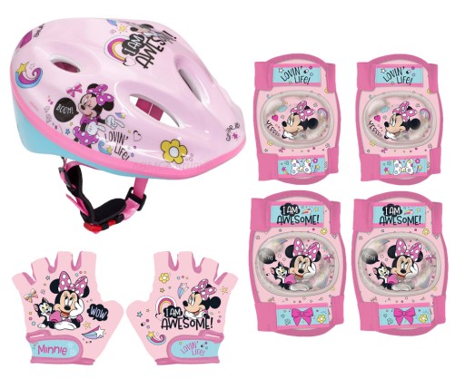 4x OCHRANIACZE KASK ROWEROWY RĘKAWICZKI DISNEY MIN