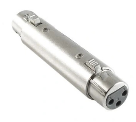 ŁĄCZNIK XLR 3pin podwójne GNIAZDO MIKROFONOWE