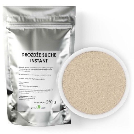 DROŻDŻE SUCHE INSTANT drożdże piekarskie 250g
