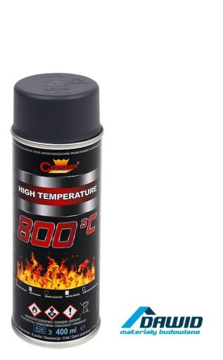 FARBA ŻAROODPORNA SPRAY ANTRACYT GRAFIT 800C
