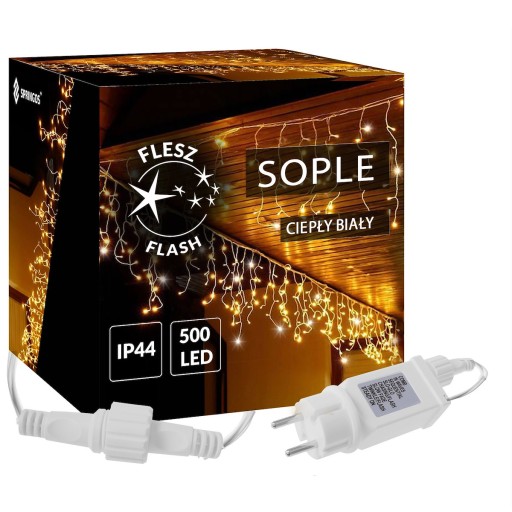 SOPLE 500 LED LAMPKI ZEWNĘTRZNE IP44 STAŁE + FLASH