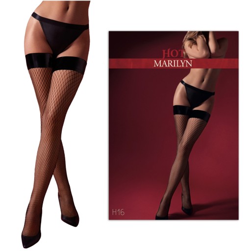 POŃCZOCHY SAMONOŚNE KABARETKI HOT PREZENT Walentynki SEXY H16 1/2