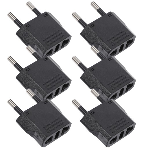 ADAPTER PODRÓŻNY KONWERTER WTYCZKI 6 SZT