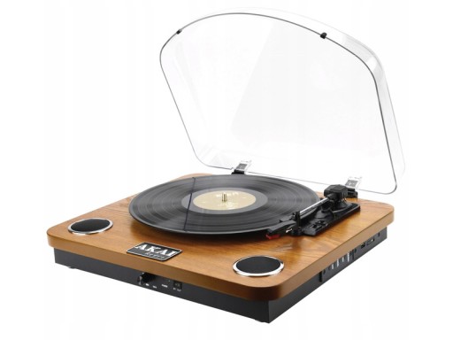 Gramofon AKAI ATT-11BTN Bluetooth USB Brązowy