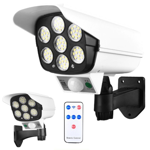 KAMERA ATRAPA LAMPA SOLARNA CZUJNIK RUCHU PILOT
