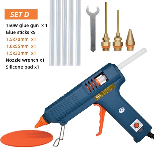 ZESTAW w stylu D 150 W 150W Pistolet do klejenia gorącym klejem
