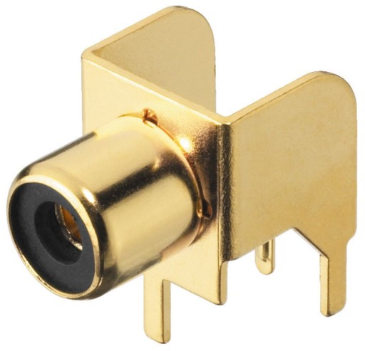 GNIAZDO MONTAŻOWE RCA MONACOR T-709G METAL GOLD