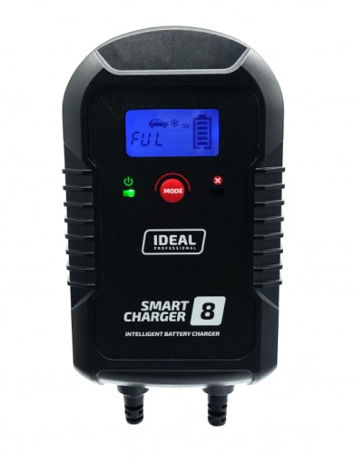 Prostownik automatyczny SMART CHARGER 8 LCD 6V i 12V IDEAL 8A
