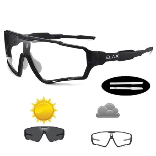 ELAX Sunglasses Color Changing Goggles Bicycle Cycling Sport Outdoor Glasse