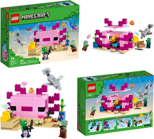 LEGO MINECRAFT 21247 DOM AKSOLOTLA PREZENT NOWOŚĆ